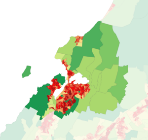 2023 NZ Census Population Density - Porirua City