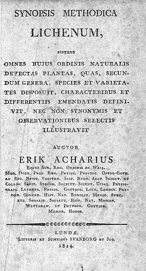 Acharius, Erik – Synopsis methodica lichenum, 1814 – BEIC 6510220