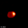 Algol AB movie imaged with the CHARA interferometer - labeled