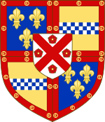 Arms of Robert Stewart, 1st Earl of Lennox and March