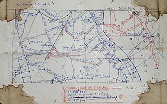 Battle of the Hohenzollern Redoubt trench map