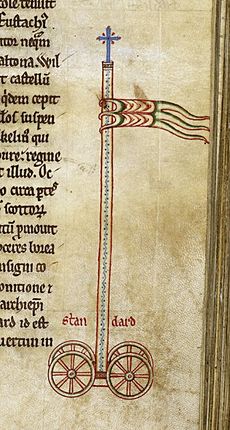 Battle of the Standard (British Library MS Royal 14 C II, folio 88)