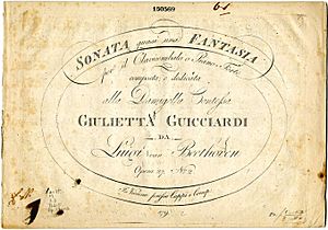Beethoven Piano Sonata 14 - title page 1802