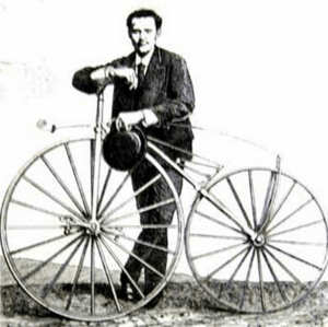 C.1868 Ernest Michaux and Michaudine velocipede invented in 1861