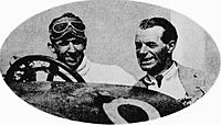 Capt. John F. Duff et Frank Clement, vainqueurs des deuxièmes 24 Heures du Mans 1924, sur Bentley.jpg