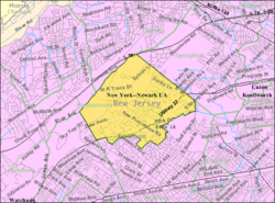 Census Bureau map of Mountainside, New Jersey