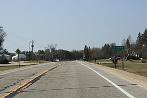 Coloma Wisconsin Sign Looking West WIS 21
