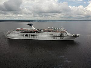 Cruise ship in Manaus, Brazil