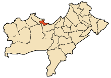 Location of Mers El Kébir within Oran Province