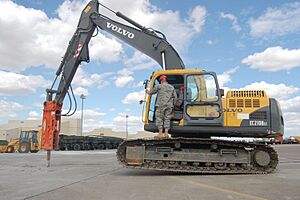 Excavator jackhammer