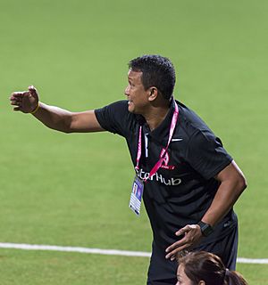 Fandi Ahmad, LionsXII match against Kelantan FA during the Malaysian Super League, Jalan Besar Stadium, Singapore - 20140308