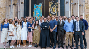 Frassati and Flores Teresianes members with Fr Conor Power