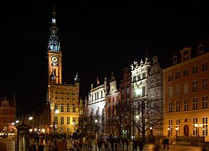 Gdańsk Długi Targ nocą