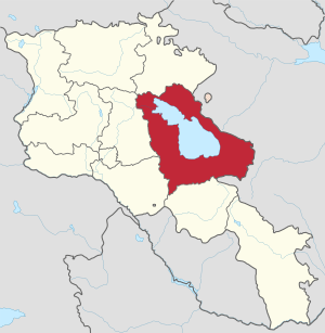 Location of Gegharkunik within Armenia