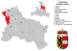 Gemeinden im Bezirk Hallein