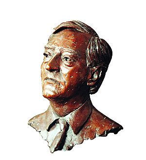 Godfrey James Macdonald 8th Baron Macdonald bronze bust by sculptor Laurence Broderick