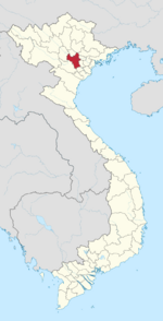 Location of Hanoi