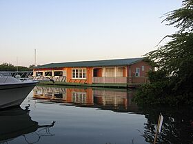 House on water in Rincón, Puerto Rico