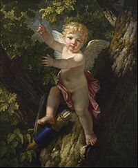 Jean-Jacque-François le Barbier - Cupid in a Tree - Google Art Project