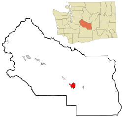 Location of Ellensburg, Washington