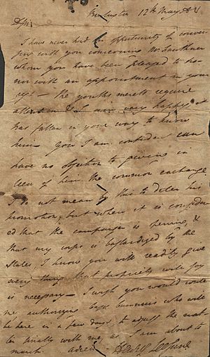 Letter of Henry Lee to Shreve 1780