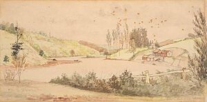 Lime kiln, Mahurangi River (1873) (cropped)