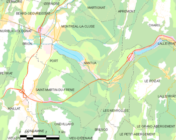 Map of the commune de Nantua