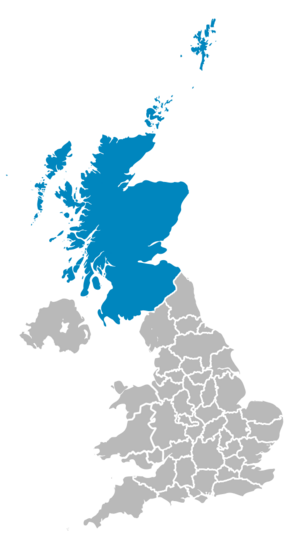 Map of Scotland Police area in the United Kingdom
