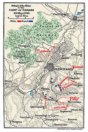 Map of the Battle of Famars