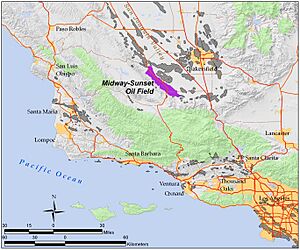 Midway-Sunset Oil Field map