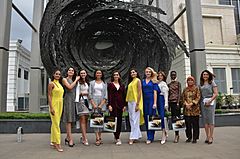 Miss World and Continental Queens 2017 with Miss Indonesia 2017 visited National Museum of Indonesia