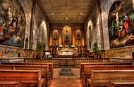 Mission Santa Barbara chapel interior