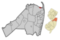 Monmouth County New Jersey Incorporated and Unincorporated areas Atlantic Highlands Highlighted