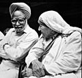 Mother Teresa with Manmohan Singh
