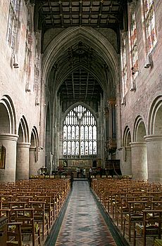 Nave of Great Malvern Priory Church - geograph.org.uk - 508489