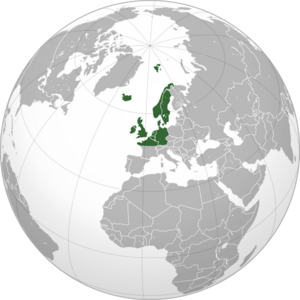 Northwestern Europe (orthographic projection)