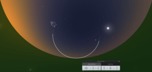 Path of Vega at winter solstice
