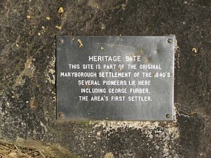 Plaque, Original Maryborough Town Site, 2008