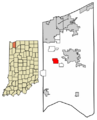 Porter County Indiana Incorporated and Unincorporated areas Shorewood Forest Highlighted 1869642