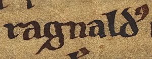 Reginald (Cotton MS Julius A VII, folio 50v)