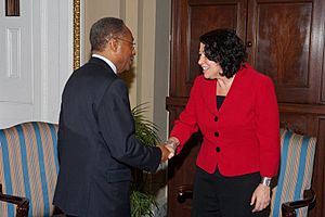 Roland Burris meets with Sonia Sotomayor