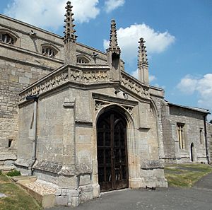 Ropsley St Peter's 15-century south porch