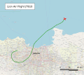Route of Lion Air Flight 610