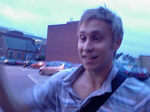 Russell Howard before gig at New Wimbledon Theatre