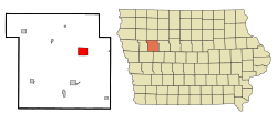 Location of Sac City, Iowa