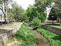 Santa Fe River Park Channel from the Don Gaspar Bridge, Santa Fe NM
