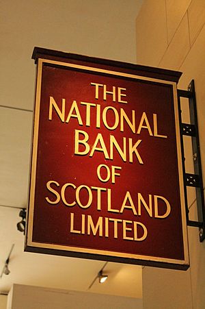 Sign for National Bank of Scotland, National Museum of Scotland