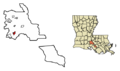 St. Martin Parish Louisiana Incorporated and Unincorporated areas St. Martinville Highlighted