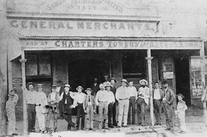 Staff in front of Samuel Allen General Merchants store Townsville ca. 1898f