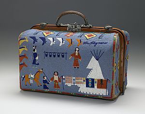 Suitcase, 1880-1910 by Nellie Two Bear Gates